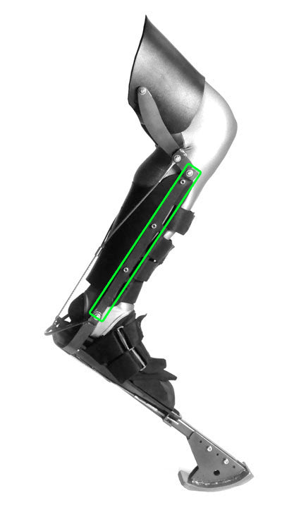 Calf support bars for creature stilts
